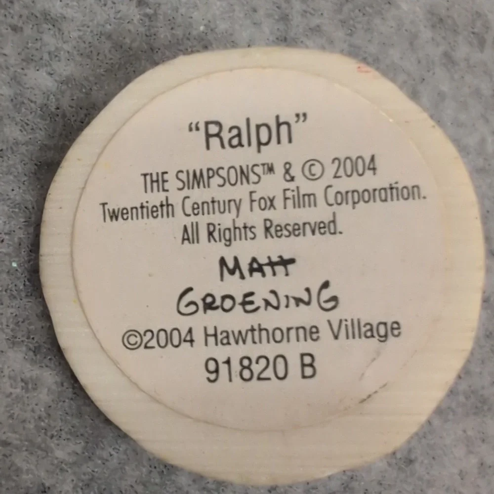 Hawthorne Village The Simpsons Ralph Wiggum Snow Angel Christmas Figurine 2004 - Picture 3 of 3
